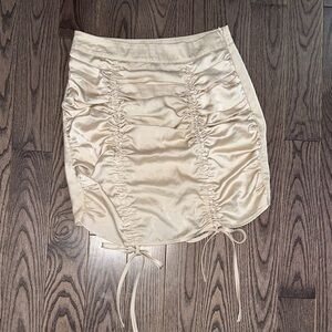 Mable Elegant Cream Champagne Gold Ruched Skirt